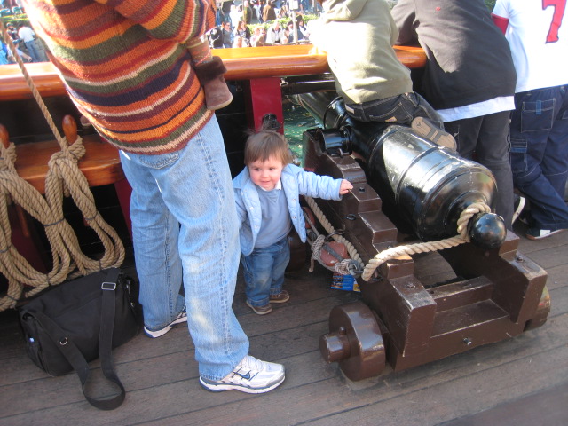 Olaiz en el barco pirata