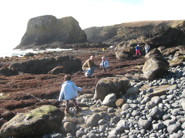 En la playa del faro de Yakina, en Newport