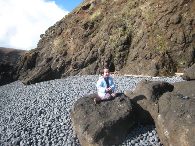 En la playa del faro de Yakina, en Newport