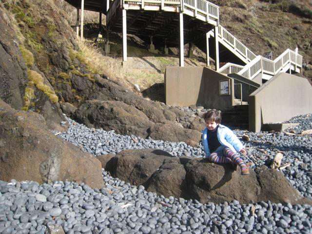 En la playa del faro de Yakina, en Newport