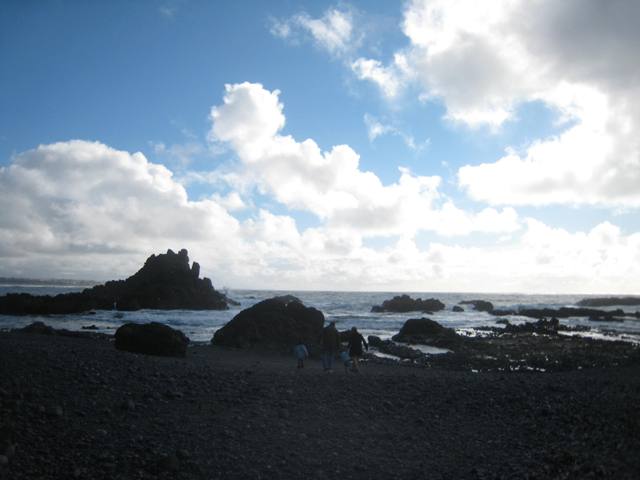En la playa del faro de Yakina, en Newport