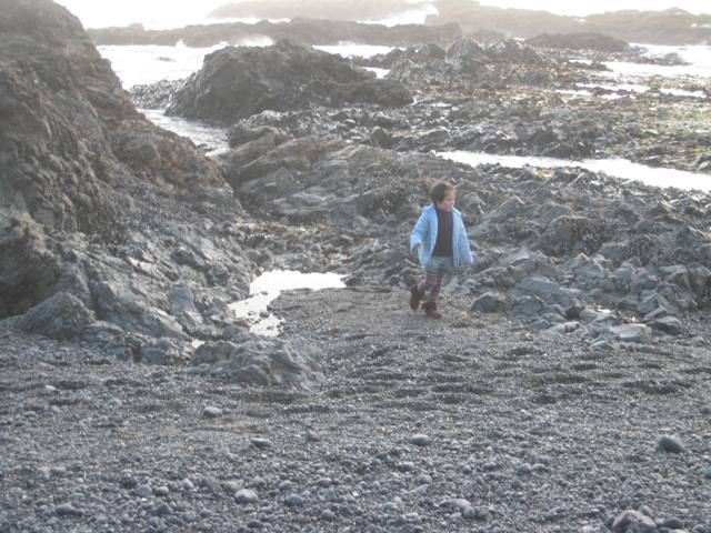 En la playa del faro de Yakina, en Newport