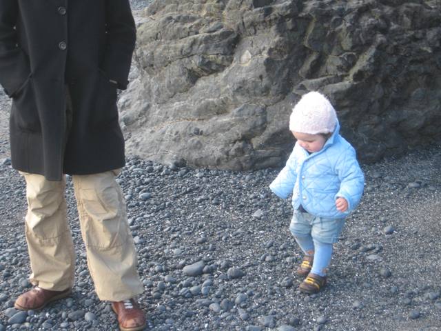 En la playa del faro de Yakina, en Newport