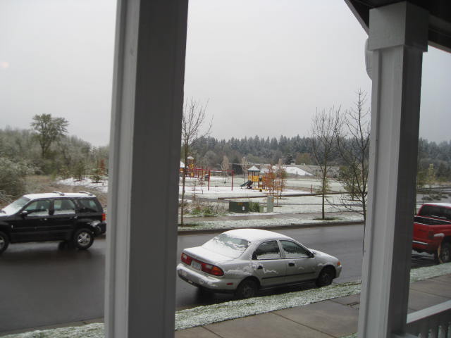 Corvallis nevado un 20 de abril